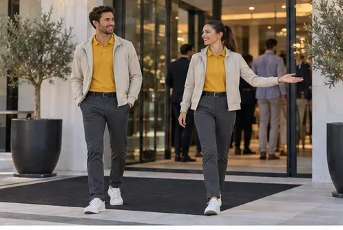 Evento completo: Polo · chino · chaqueta ligera · artículo de bienvenida · Eventos y merchandising
