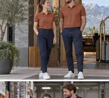 Acogida cercana: Camisa o polo · chino · complemento discreto · Hostelería y turismo