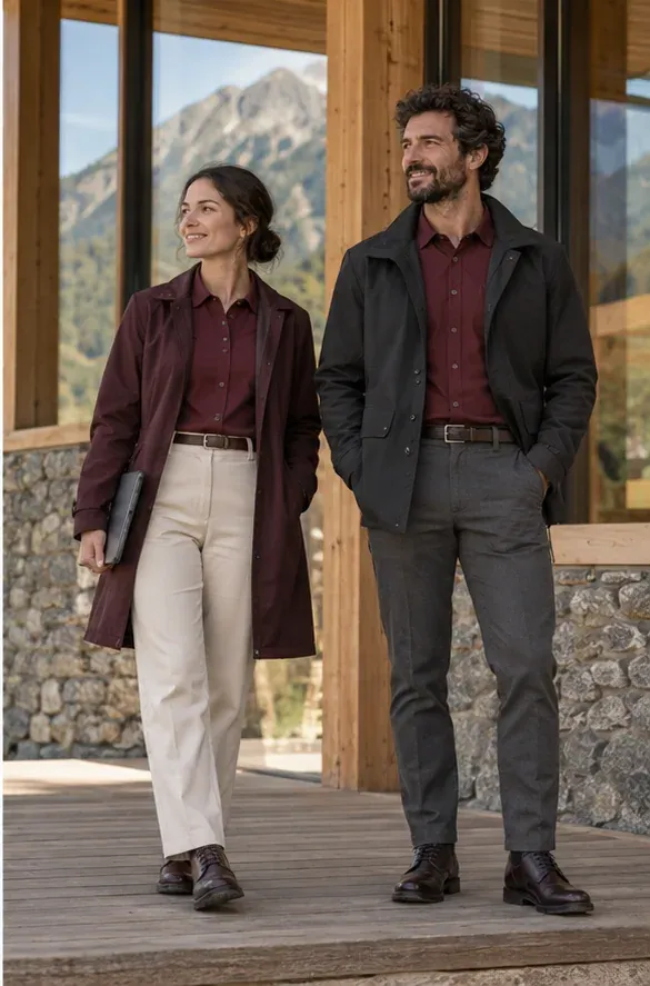 Imagen completa: Uniforme coordinado · personalización · artículos de marca · ¿Tu sector no está en la lista?