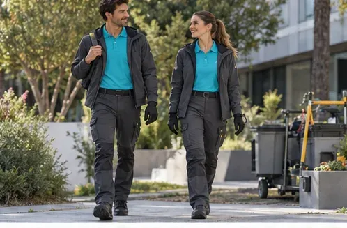 Torns canviants: Polo tècnic · pantaló reforçat · softshell · Seguretat i neteja