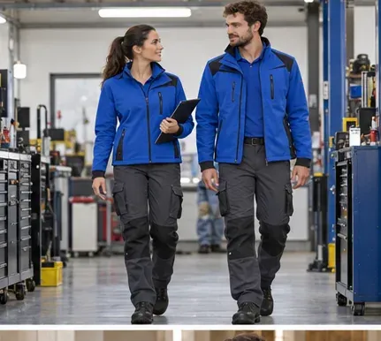 Servicio especializado: Capa técnica · pantalón elástico · calzado según tarea · Talleres y automoción