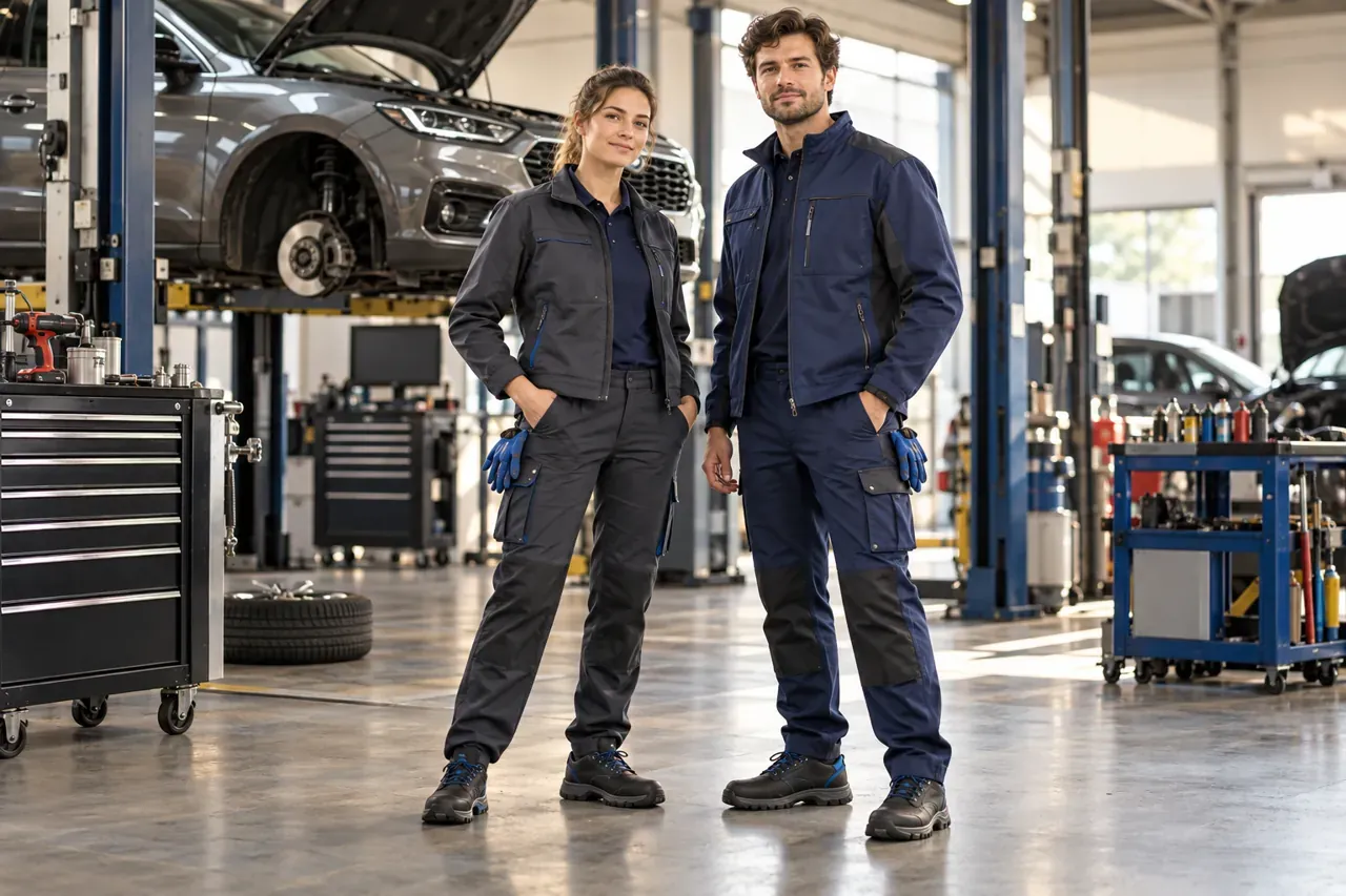 Imagen que trabaja contigo, propuesta de uniforme de hombre y mujer